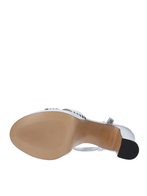 Sandali in pelle ed ecopelle PAOLO MATTEI | RITA 130 06 LAMARGENTO